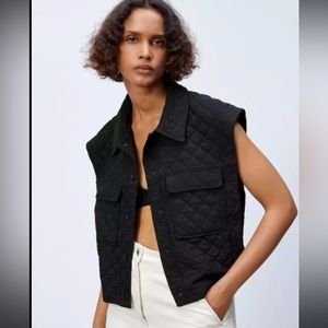 Zara quilted vest Clearance